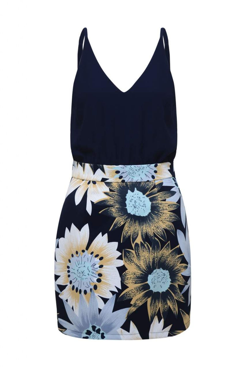 2 In 1 Sunflower Print Dress