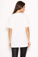Face Print White T-Shirt