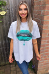 Grey Green Lips T-Shirt