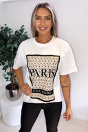 White Paris Printed Oversized T-Shirt