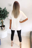 White Paris Printed Oversized T-Shirt