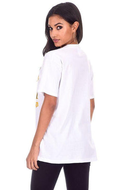 White Royal Slogan T-Shirt