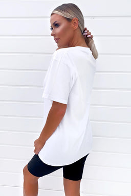 White Social Distance Queen Tee