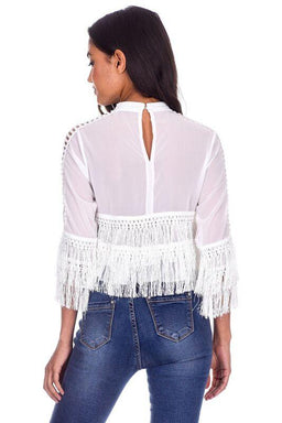 White Tassel Top