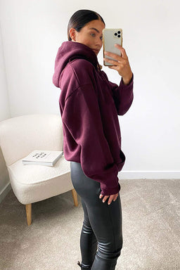 Wine Oversized Hoodie