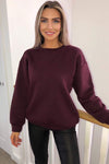 Wine oversized Sweatshirt