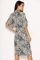 Zebra Print Frill Dress