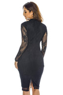 Black Choker   Lace Midi    Dress