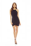 Black Bodycon Dress with Double Strap