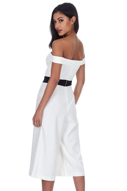 Cream Culotte Jumpsuit