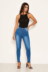 Blue High Waisted Skinny Jean