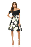 Floral 2 in 1 Printed Skater Dress