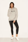 Grey Printed Hoody