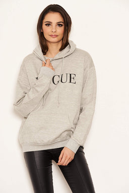 Grey Printed Hoody