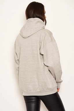 Grey Printed Hoody