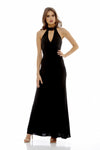 Black High Neck Maxi Dress