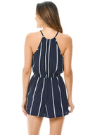 Navy Striped Playsuit