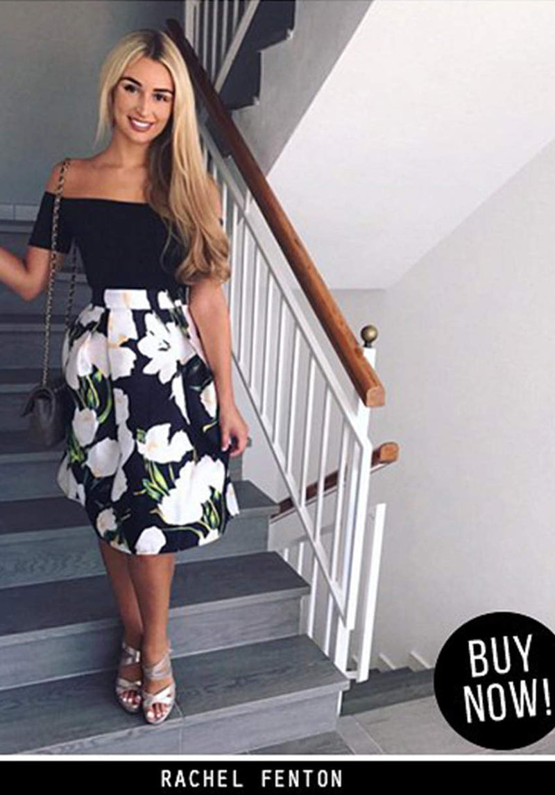 Floral 2 in 1 Printed Skater Dress