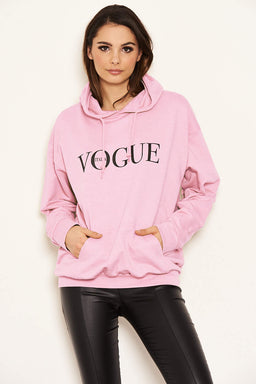 Pink Printed Hoody