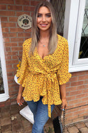 Yellow Floral Printed Top